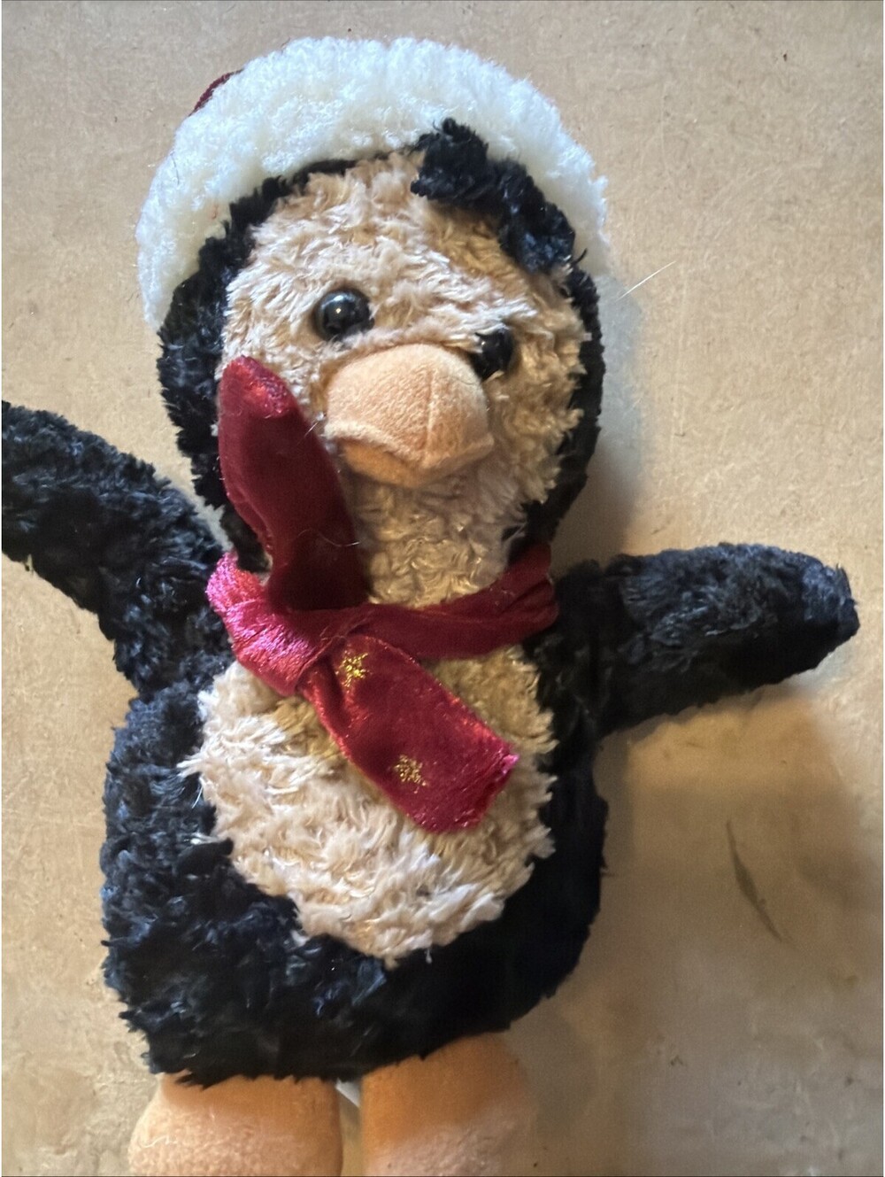 VTG NOS Plushland March of Dimes Waddles 7” Penguin Plush Holiday Healthy Baby